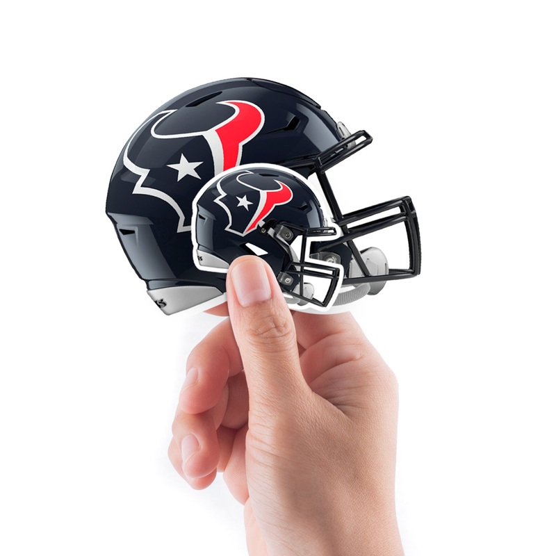 Houston Texans – 5 Helmet Minis (Mixed Sizes) – Official NFL – Reusable Vinyl Decals