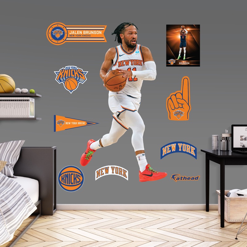 Jalen Brunson Drive – RealBig Collection – Official NBA – New York Knicks – Reusable Vinyl Wall Decals