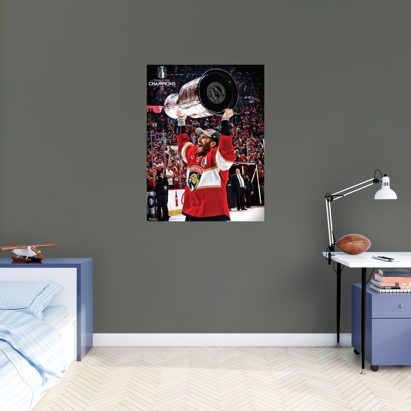Matthew Tkachuk – 2024 Stanley Cup Hoist – Peel & Stick Poster – Official NHL – Florida Panthers – Reusable Vinyl Wall Decal
