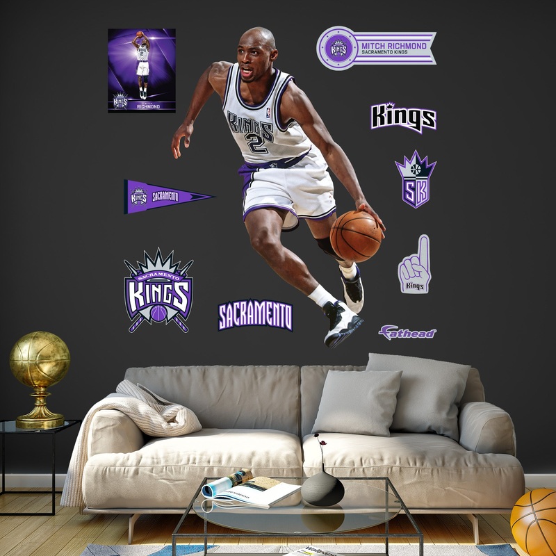 Mitch Richmond Legend – RealBig Collection – Official NBA – Sacramento Kings – Reusable Vinyl Wall Decals