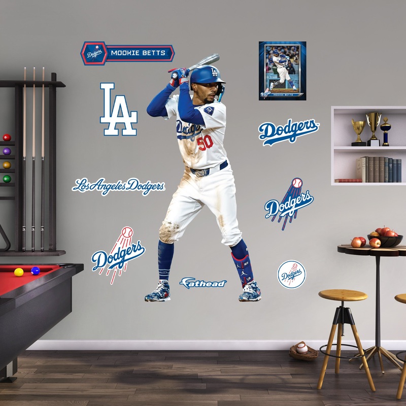 Mookie Betts – RealBig Collection – Official MLB – Los Angeles Dodgers – Reusable Vinyl Wall Decals #3