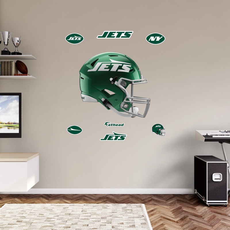New York Jets – RealBig Helmet Collection – Official NFL – Reusable Vinyl Wall Decals