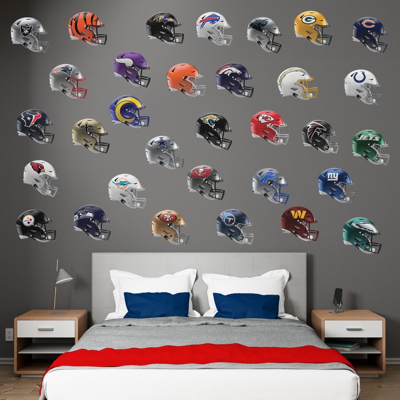 NFL Teams – RealBig Helmet Collection – Official NFL – Reusable Vinyl Wall Decals
