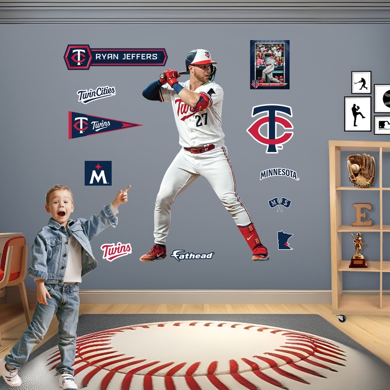 Ryan Jeffers – RealBig Collection – Official MLB – Minnesota Twins – Reusable Vinyl Wall Decals