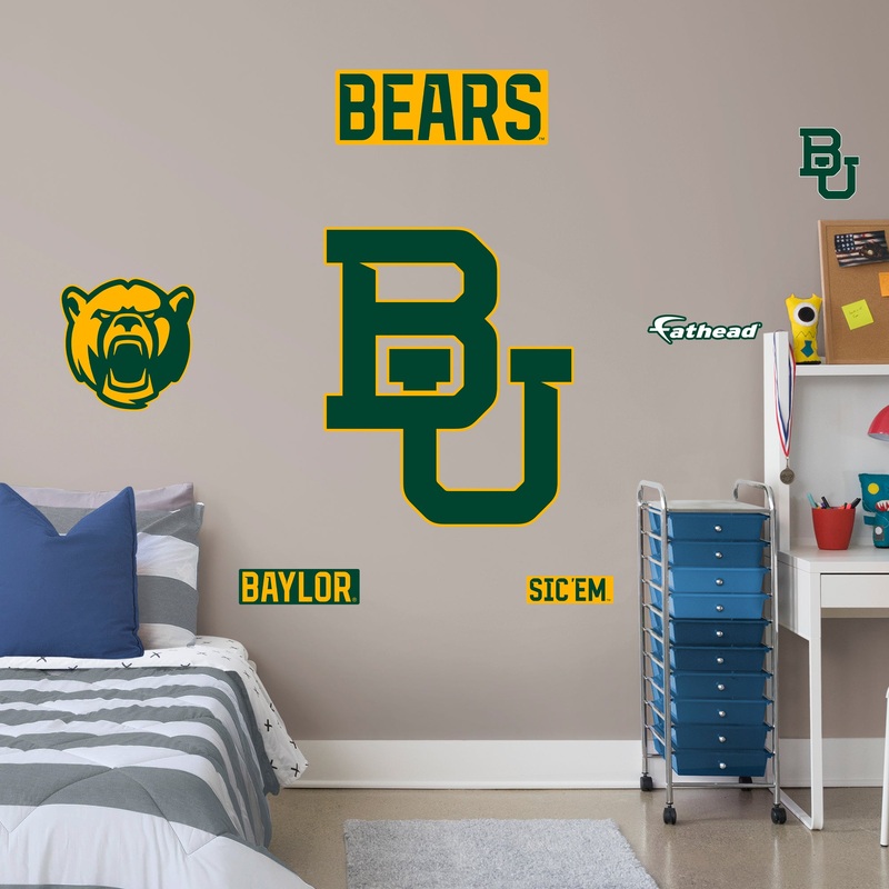 Baylor Bears – RealBig Logo Collection – Official NCAA – Reusable Vinyl Wall Decals