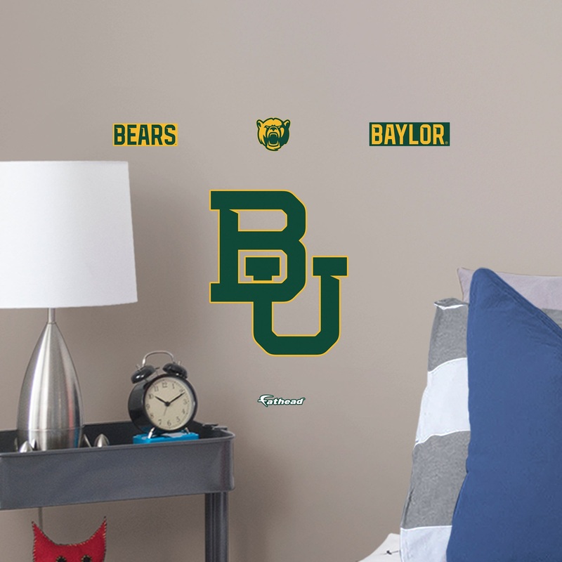 Baylor Bears – RealBig POD Teammate Logo Collection – Official NCAA – Baylor Bears – Reusable Vinyl Wall Decals