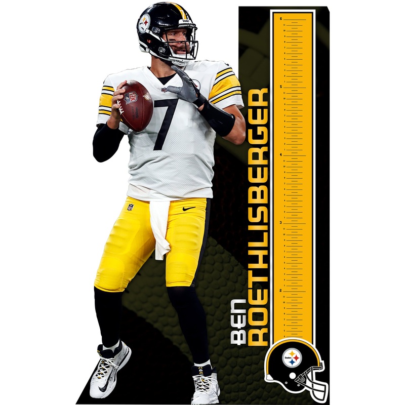Ben Roethlisberger – Growth Chart – Official NFL – Pittsburgh Steelers – Reusable Vinyl Wall Decal