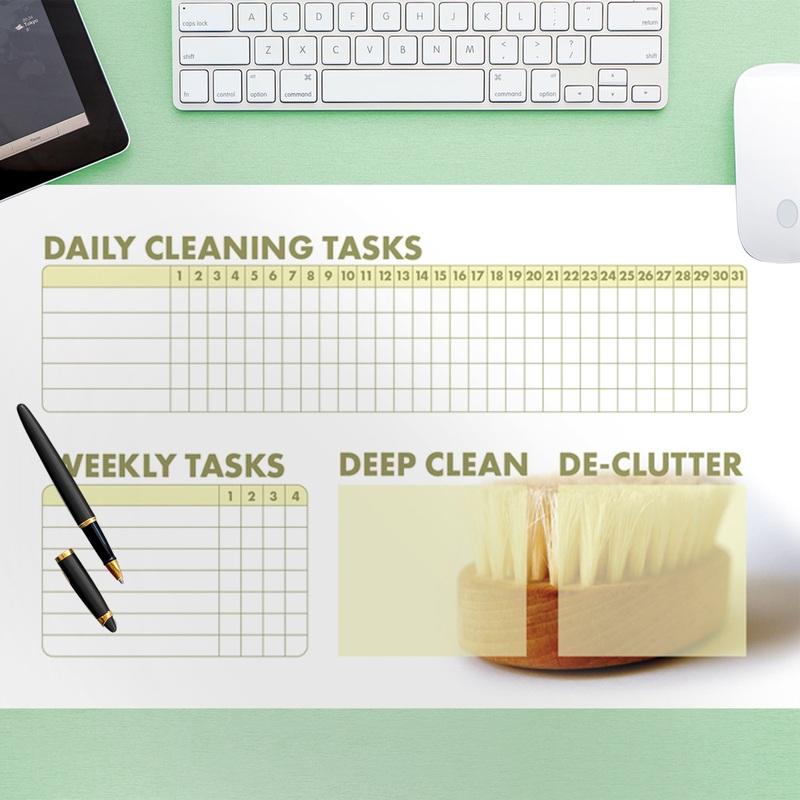 Checklist Daily Cleaning Brush  – Removable Wall Decal