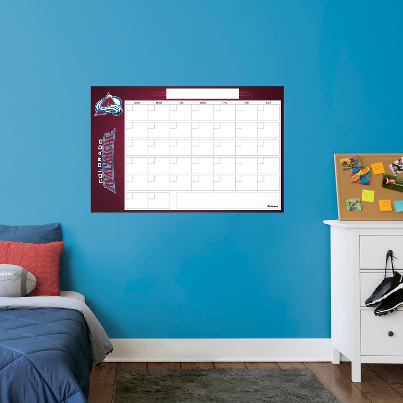 Colorado Avalanche – Dry Erase Calendar – Official NHL – Reusable Vinyl Wall Decal