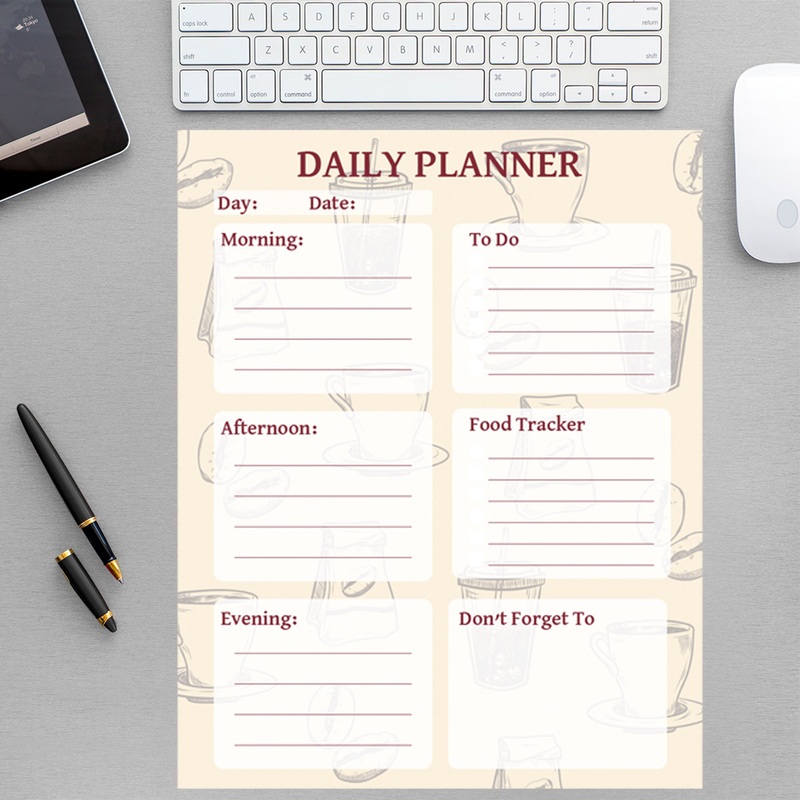 Daily Planner Coffee  – Removable Wall Decal