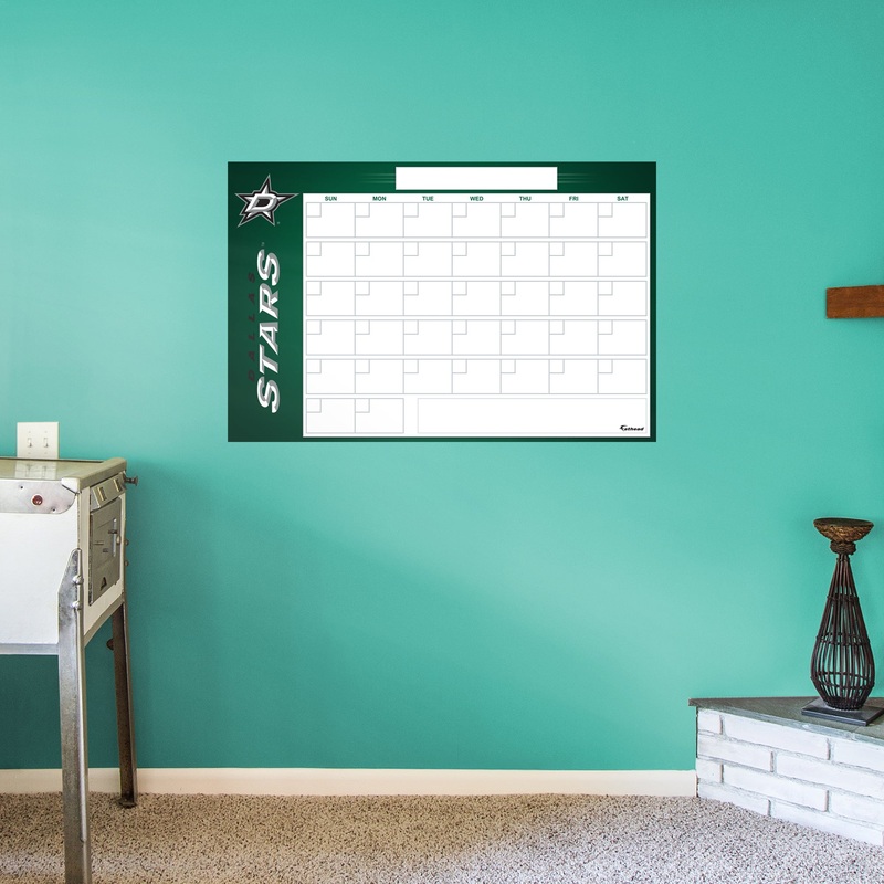 Dallas Stars – Dry Erase Calendar – Official NHL – Reusable Vinyl Wall Decal
