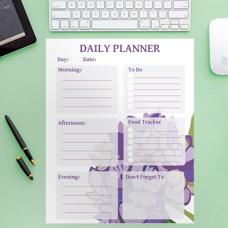 Dry Erase Checklist Flowers 1  – Removable Wall Decal