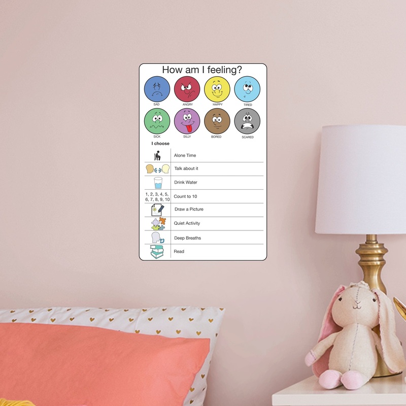Dry Erase Feeling Chart I Choose  – Removable Wall Decal