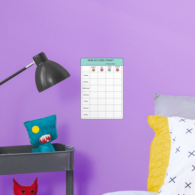 Dry Erase Feeling Chart Weekly  – Removable Wall Decal