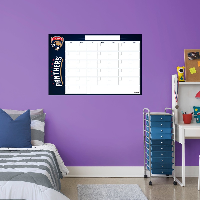 Florida Panthers – Dry Erase Calendar – Official NHL – Reusable Vinyl Wall Decal