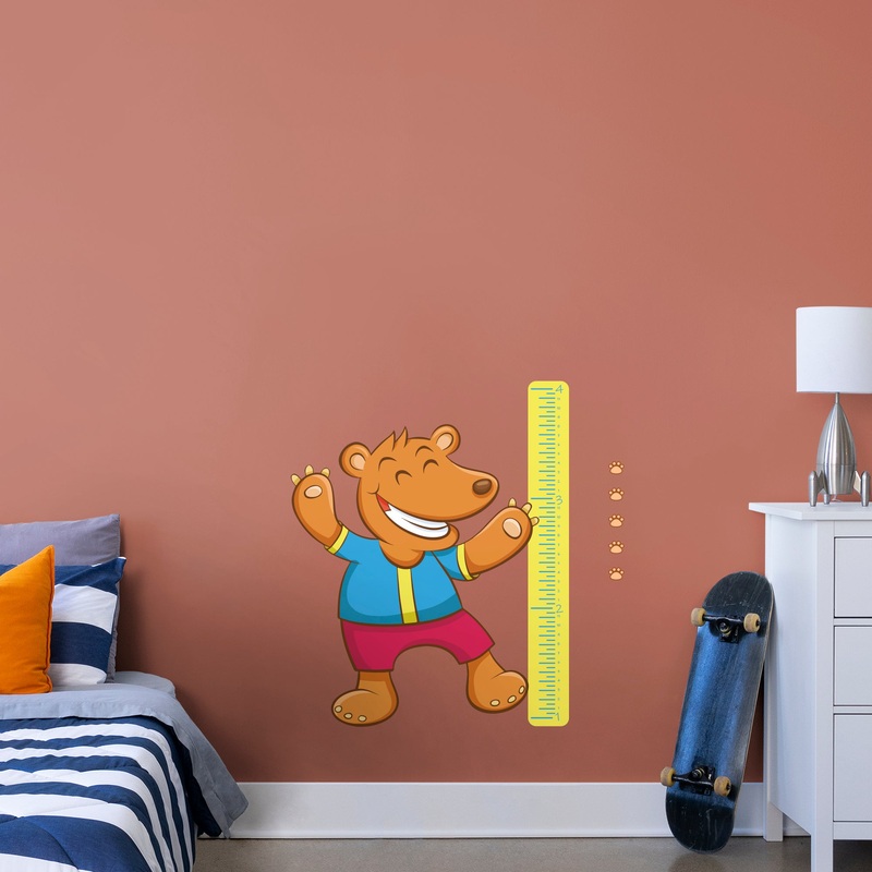 Growth Chart Bear  – Removable Wall Decal