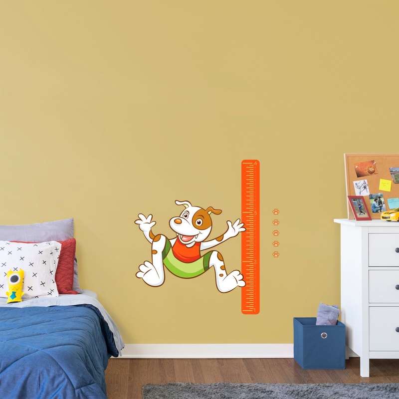 Growth Chart Dog  – Removable Wall Decal