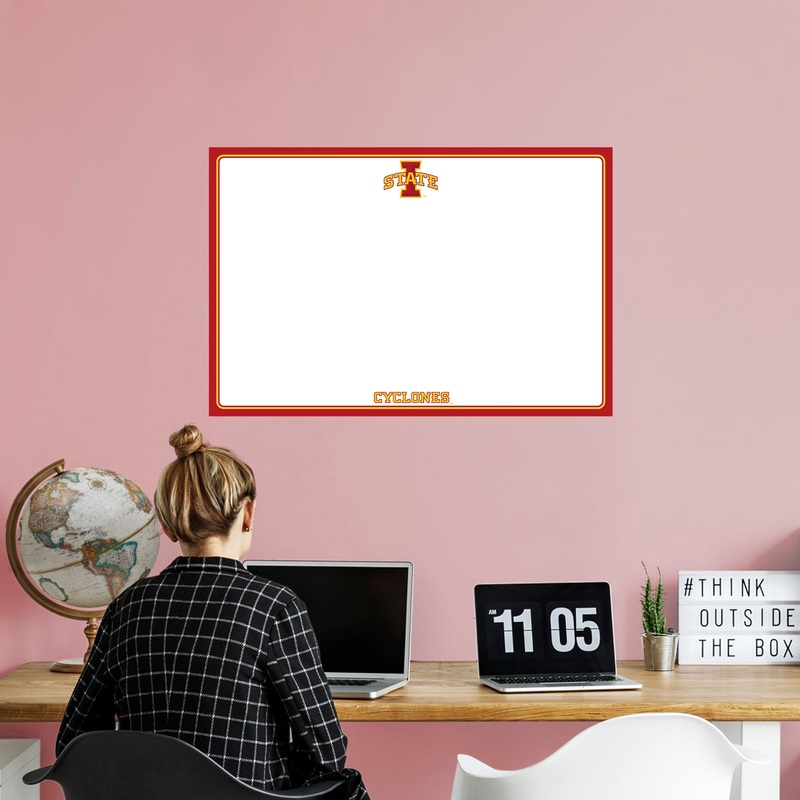 Iowa State Cyclones – X-Large – Dry Erase Whiteboard – Official NCAA – Reusable Vinyl Wall Decal