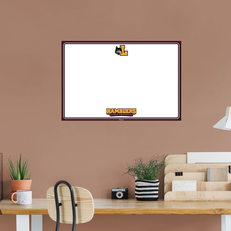 Loyola Chicago Ramblers – X-Large – Dry Erase Whiteboard – Official NCAA – Reusable Vinyl Wall Decal
