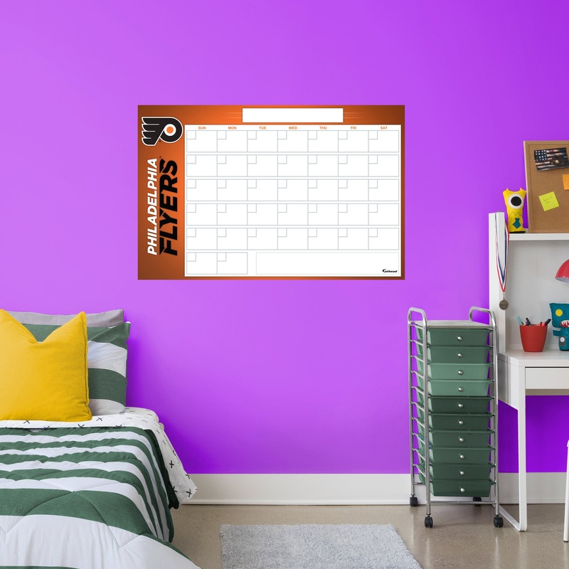 Philadelphia Flyers – Dry Erase Calendar – Official NHL – Reusable Vinyl Wall Decal