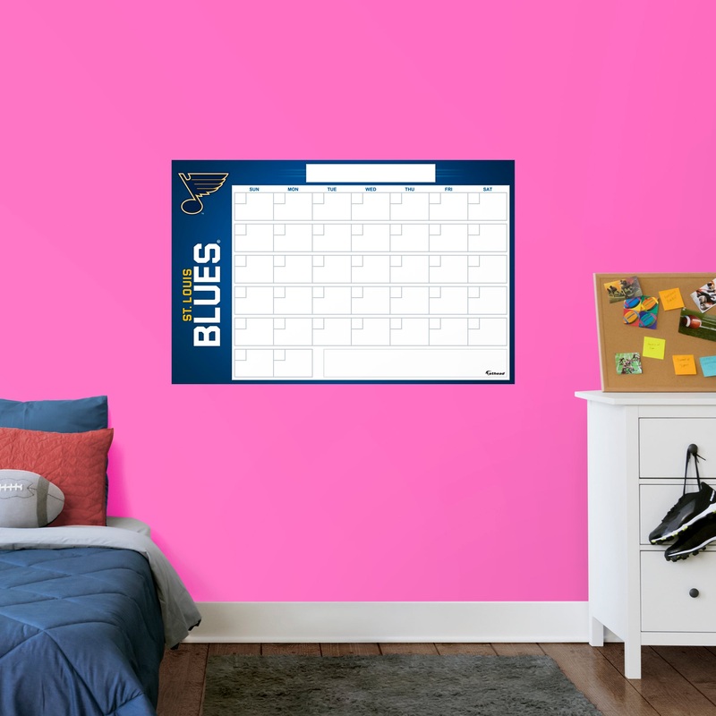 St. Louis Blues – Dry Erase Calendar – Official NHL – Reusable Vinyl Wall Decal
