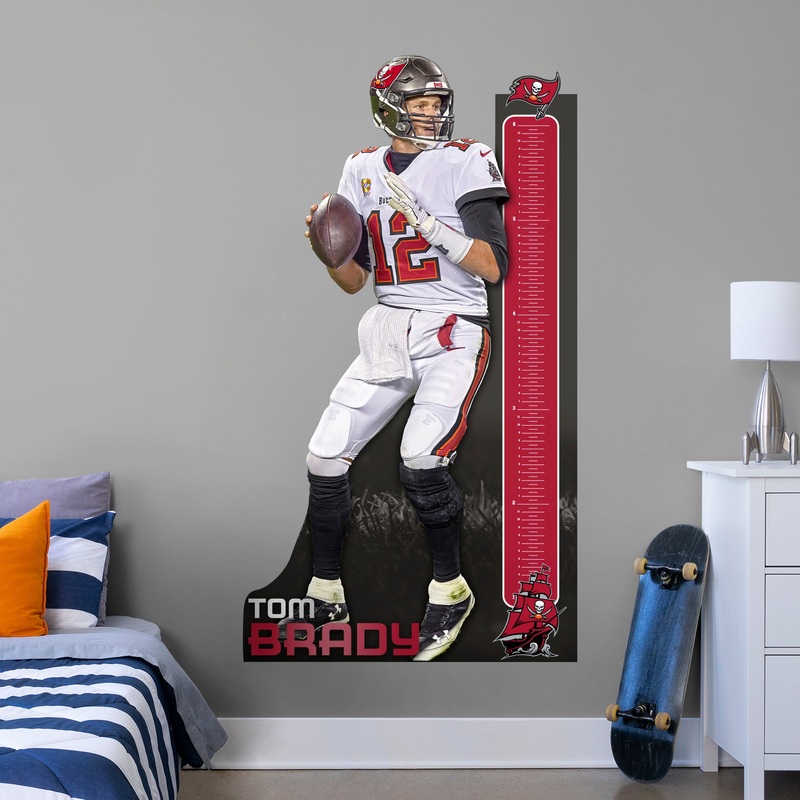 Tom Brady – Growth Chart – Official NFL – New England Patriots – Reusable Vinyl Wall Decal #2