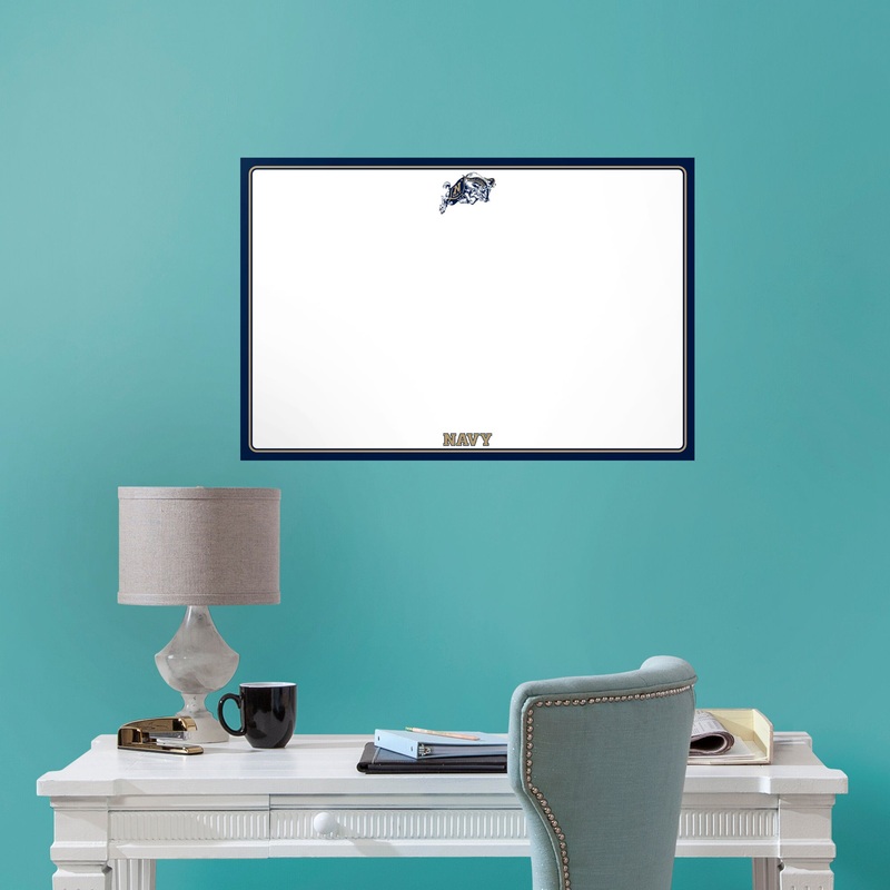 U.S. Naval Academy – X-Large – Dry Erase Whiteboard – Official NCAA – Reusable Vinyl Wall Decal
