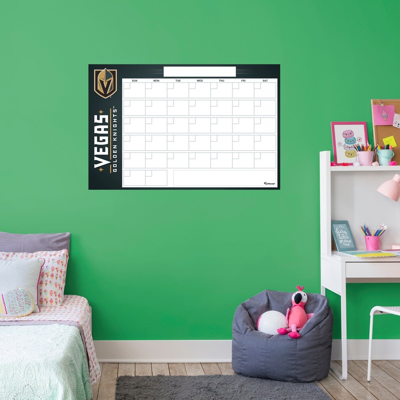 Vegas Golden Knights – Dry Erase Calendar – Official NHL – Reusable Vinyl Wall Decal