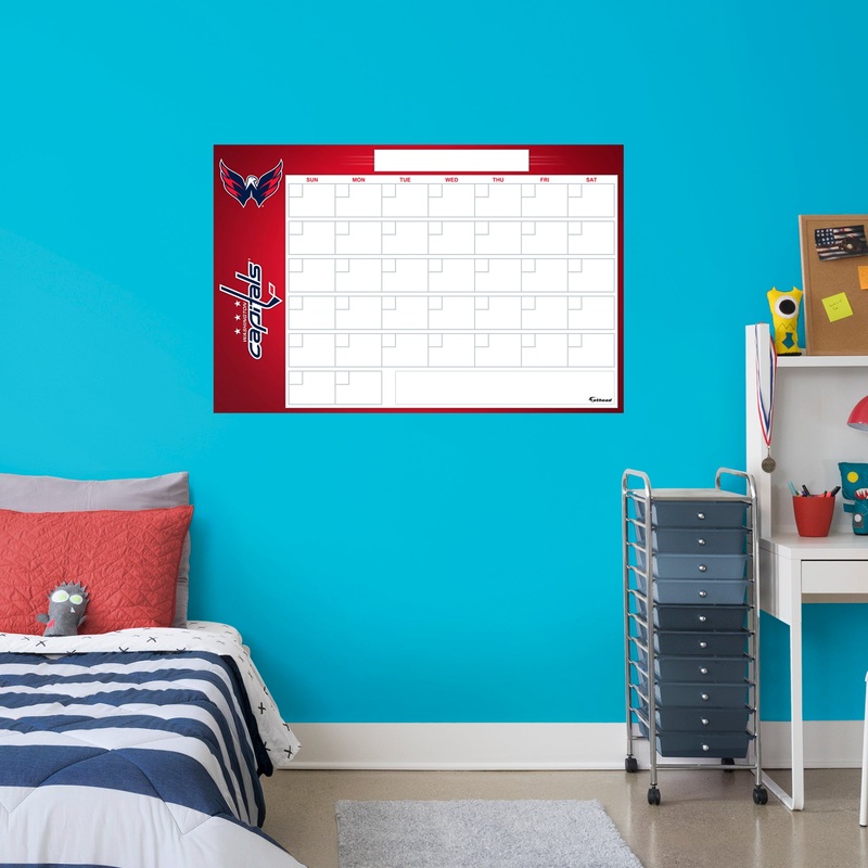 Washington Capitals – Dry Erase Calendar – Official NHL – Reusable Vinyl Wall Decal