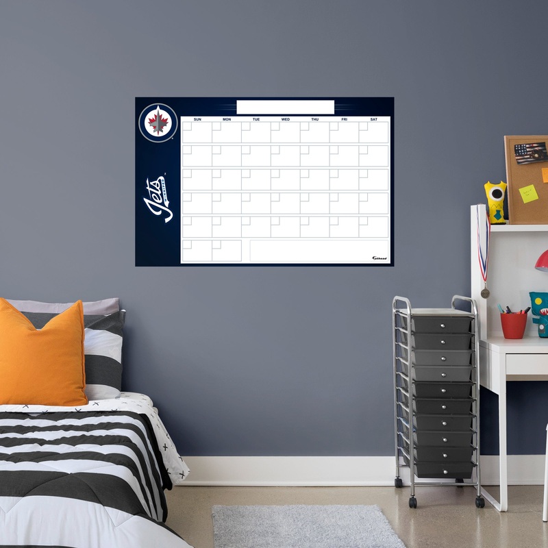 Winnipeg Jets – Dry Erase Calendar – Official NHL – Reusable Vinyl Wall Decal