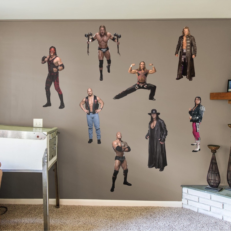 WWE – RealBig Attitude Era Collection – Official WWE – Reusable Vinyl Wall Decals