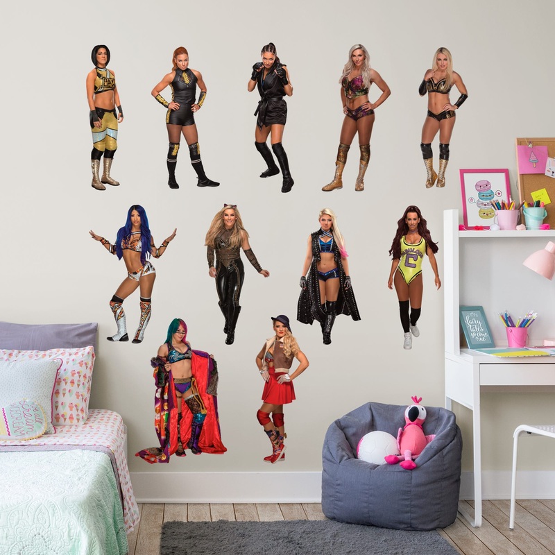 WWE – RealBig Women’s Division Collection – Official WWE – Reusable Vinyl Wall Decals