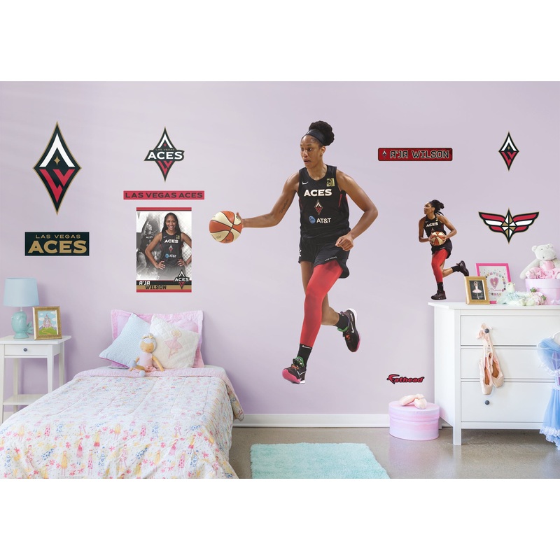 A’Ja Wilson – RealBig Collection – Official WNBA – Reusable Vinyl Wall Decals