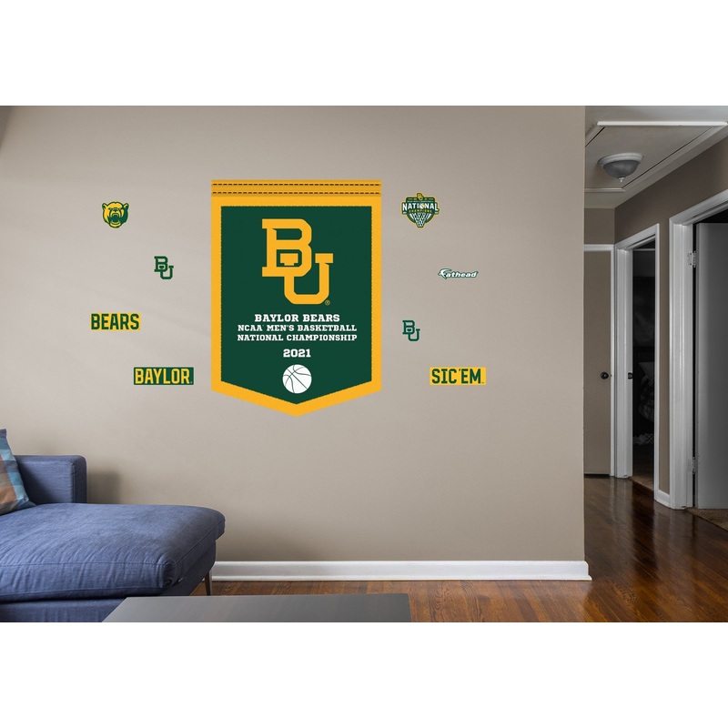 Baylor Bears – RealBig 2021 Men’s Basketball Championships Collection – Official NCAA – Baylor Bears – Reusable Vinyl Wall Decals