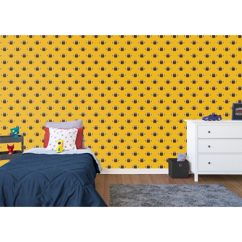 Give Me The Touchdown – Yellow  – Peel & Stick Wallpaper