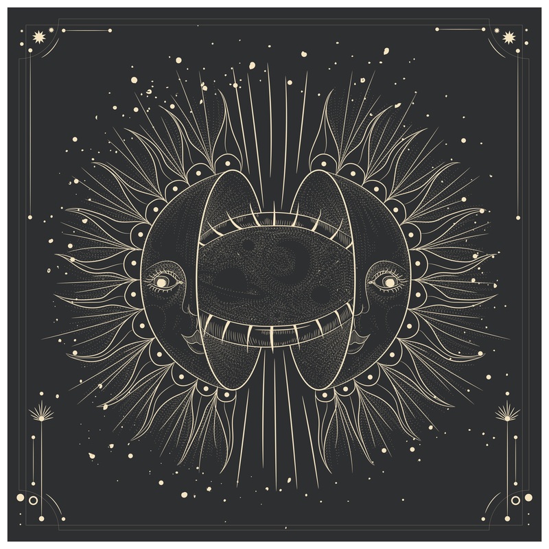 Moon Phases:  Moonlight Murals Split Moon        –   Removable Wall   Adhesive Decal