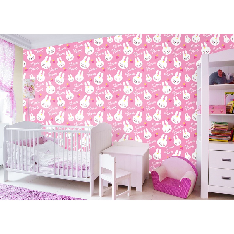 Some Bunny Loves You Princess  – Peel & Stick Wallpaper