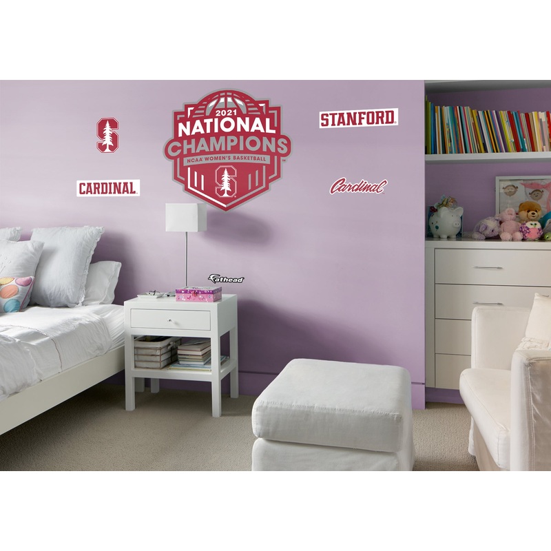 Stanford Cardinal – RealBig 2021 Women’s Basketball Champions Logo Collection – Official NCAA – Stanford Cardinal – Reusable Vinyl Wall Decals