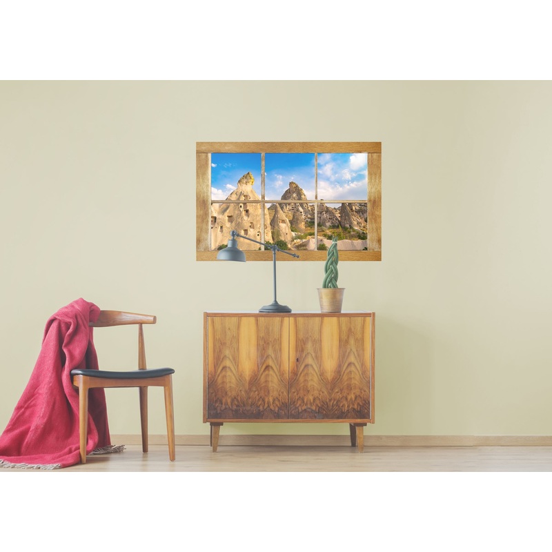 Ancient World: Capadoccia Instant Windows        –   Removable Wall   Adhesive Decal