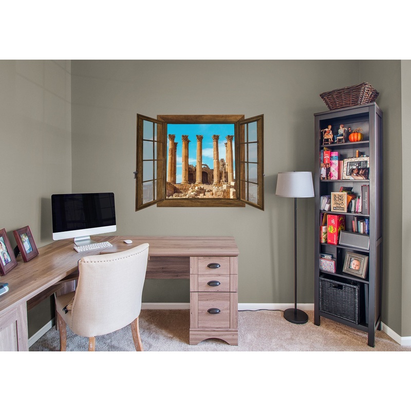 Ancient World: Temple of Artemis Details Instant Windows        –   Removable Wall   Adhesive Decal