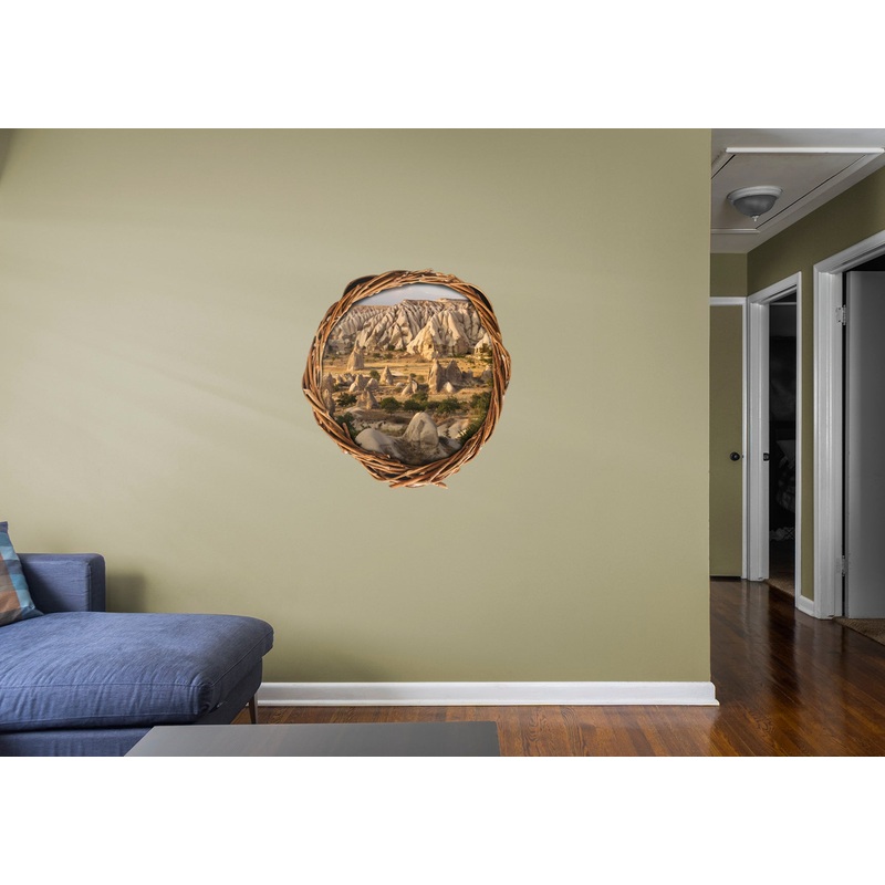 Ancient World: The Beauty of Capadoccia Instant Windows        –   Removable Wall   Adhesive Decal