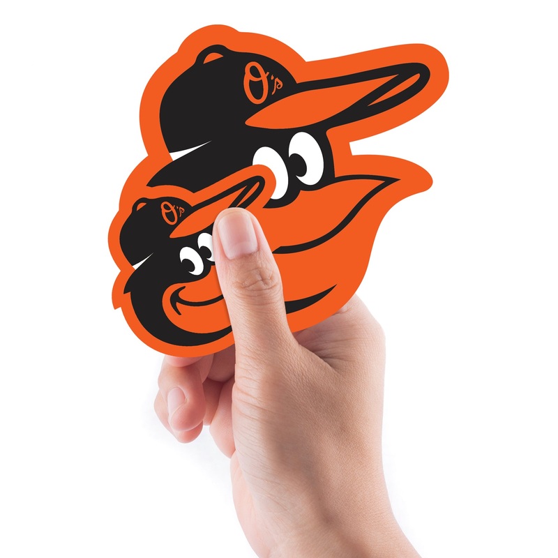 Baltimore Orioles – 5 Logo Minis (Mixed Sizes) – Official MLB – Reusable Vinyl Decals