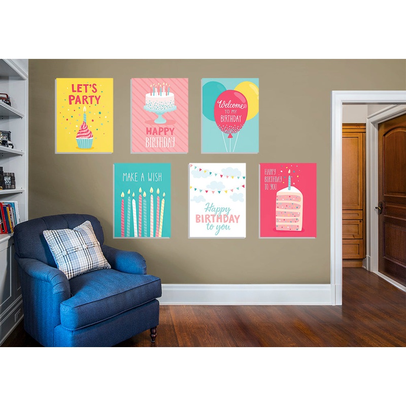 Birthday  Let’s Party Collection            Removable Wall   Adhesive Decal