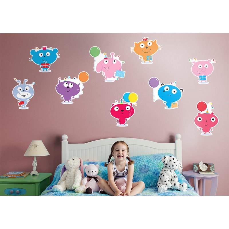 Birthday  Mascots Collection            Removable Wall   Adhesive Decal
