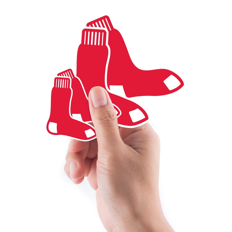 Boston Red Sox – 5 Logo Minis (Mixed Sizes) – Official MLB – Reusable Vinyl Decals