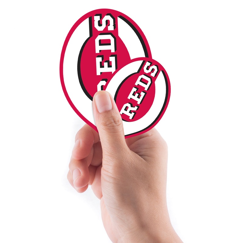Cincinnati Reds – RealBig Logo Minis Collection – Official MLB – Reusable Vinyl Wall Decals