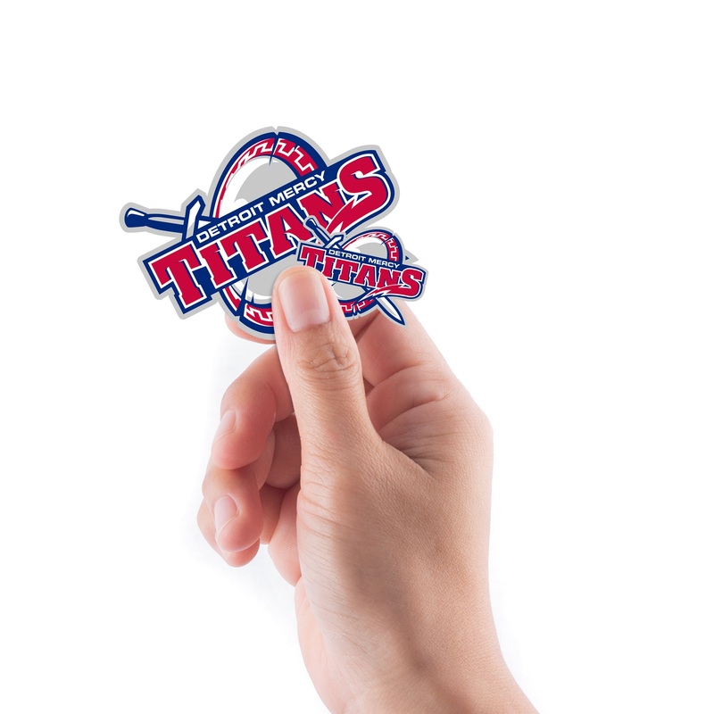 Detroit Mercy Titans – 5 Logo Minis (Mixed Sizes) – Official NCAA – Reusable Vinyl Decals