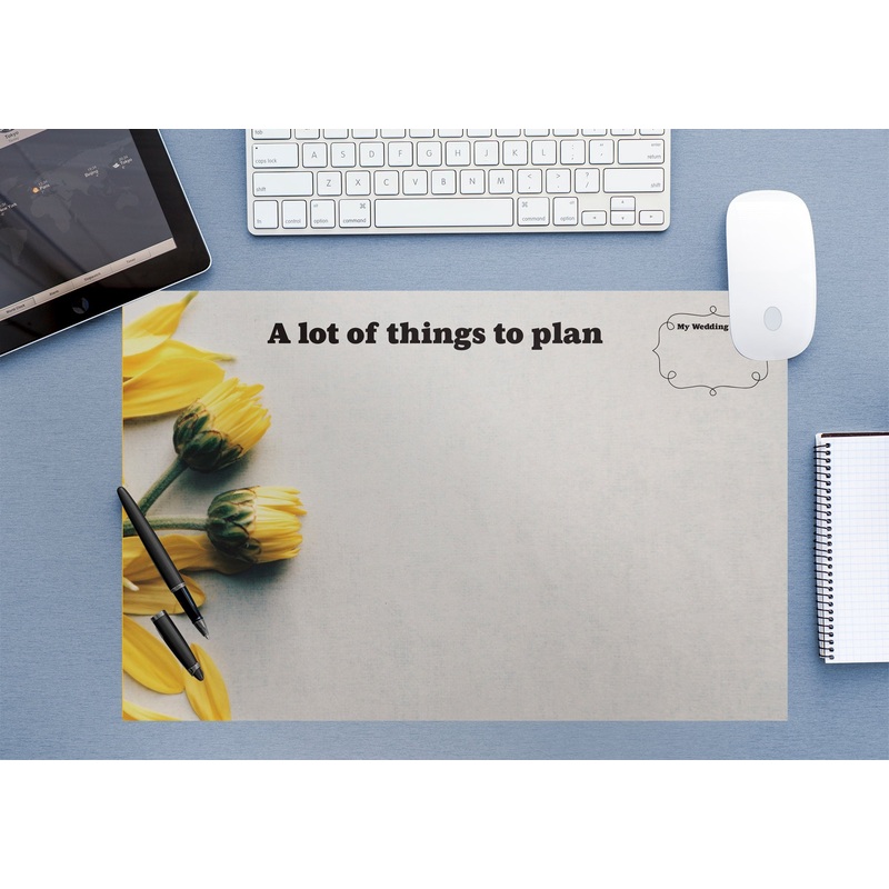 Dry Erase Yellow Flower  –  Removable Wall Decal