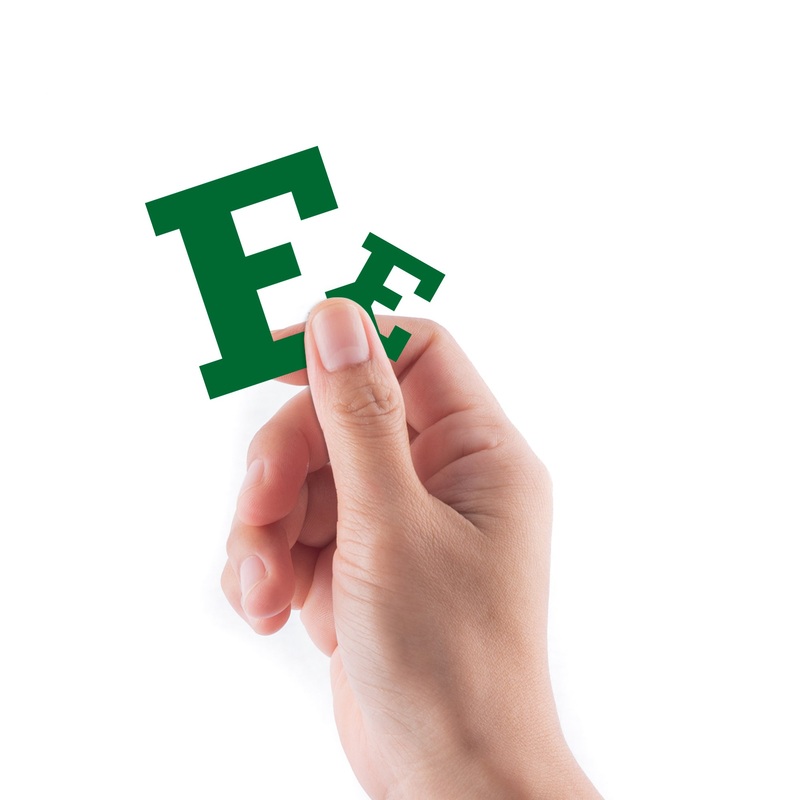Eastern Michigan Eagles – 5 Logo Minis (Mixed Sizes) – Official NCAA – Reusable Vinyl Decals