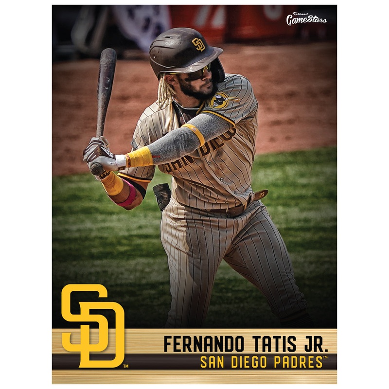 Fernando Tatis Jr. – GameStars Series – Peel & Stick Poster – Official MLB – San Diego Padres – Reusable Vinyl Wall Decal